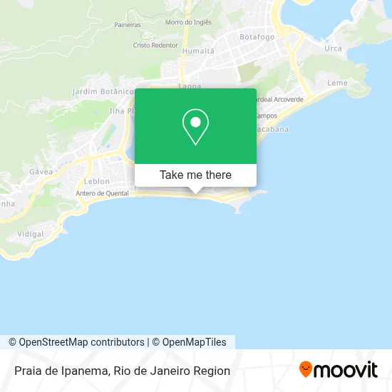 Praia de Ipanema map