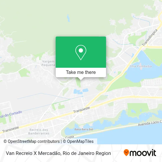 Van Recreio X Mercadão map