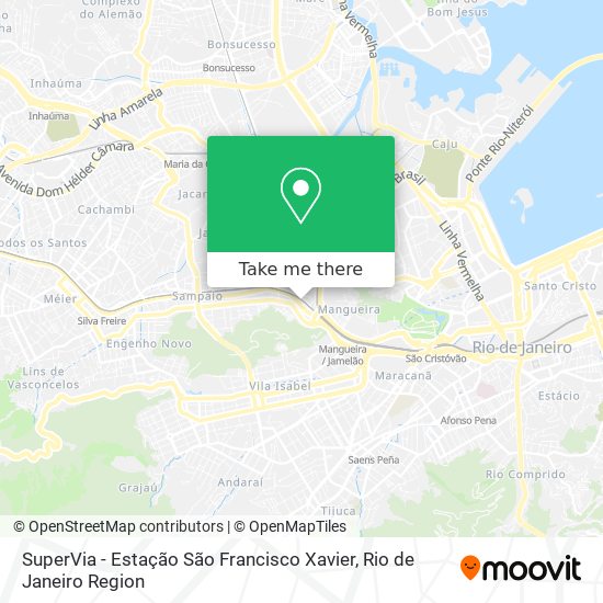 Mapa SuperVia - Estação São Francisco Xavier