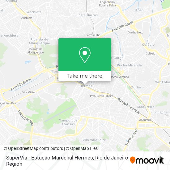 Mapa SuperVia - Estação Marechal Hermes