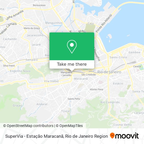 Mapa SuperVia - Estação Maracanã