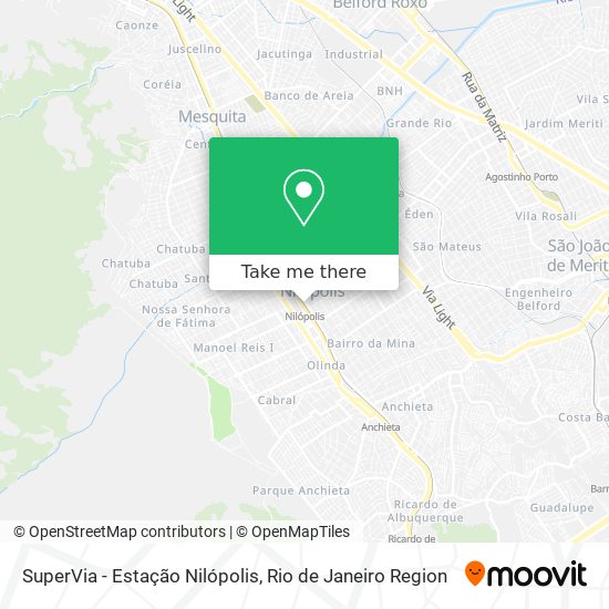 Mapa SuperVia - Estação Nilópolis