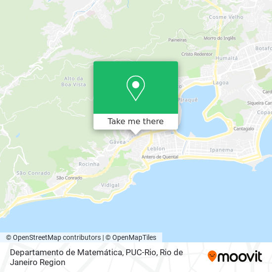 Departamento de Matemática, PUC-Rio map