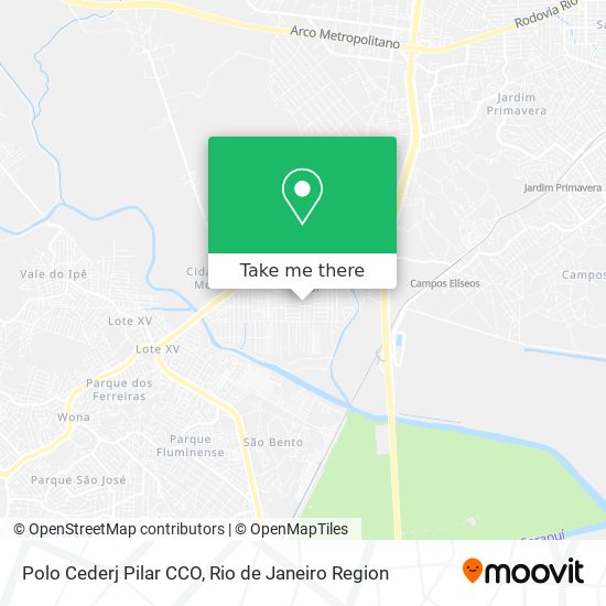 Polo Cederj Pilar CCO map