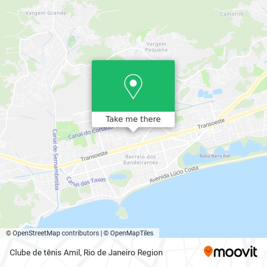 Mapa Clube de tênis Amil