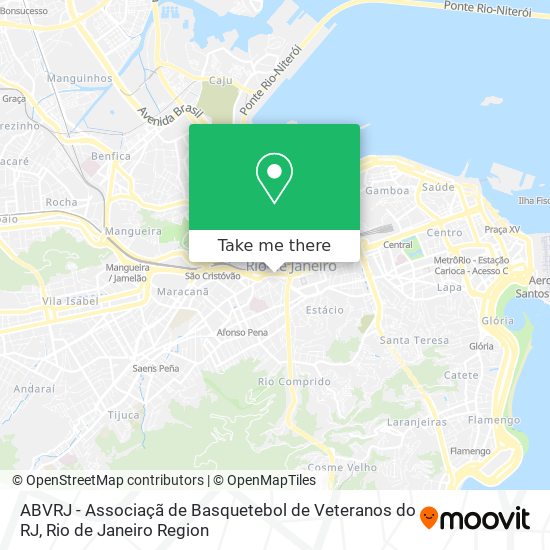 ABVRJ - Associaçã de Basquetebol de Veteranos do RJ map