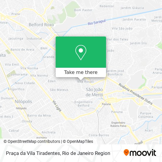 Praça da Vila Tiradentes map
