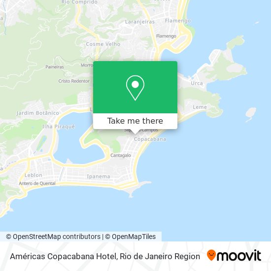 Américas Copacabana Hotel map