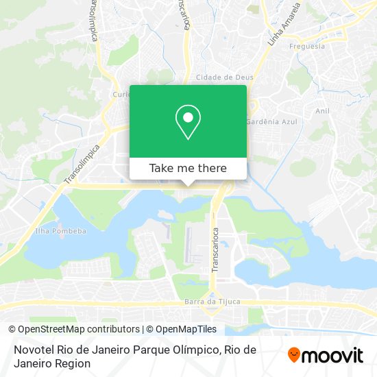 Mapa Novotel Rio de Janeiro Parque Olímpico