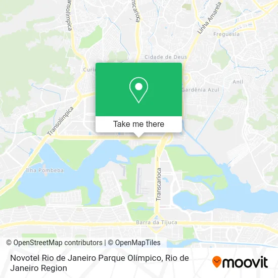 Novotel Rio de Janeiro Parque Olímpico map