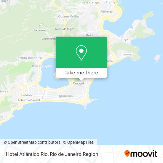 Mapa Hotel Atlântico Rio