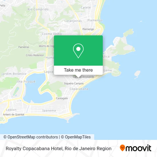 Royalty Copacabana Hotel map