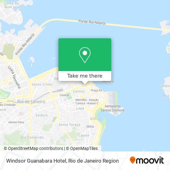 Windsor Guanabara Hotel map