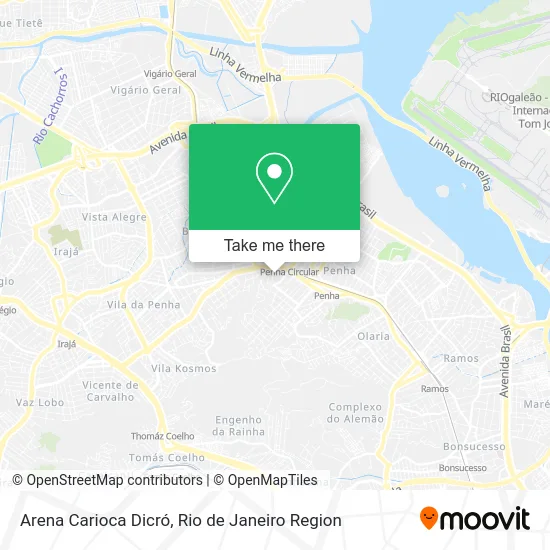 Arena Carioca Dicró map