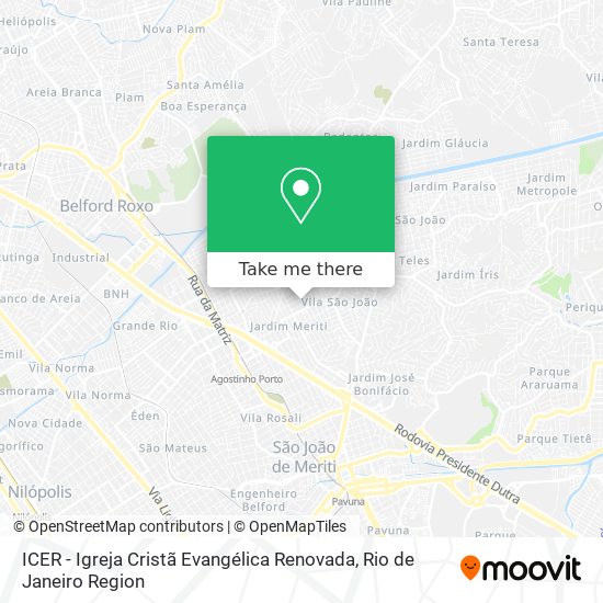 Mapa ICER - Igreja Cristã Evangélica Renovada