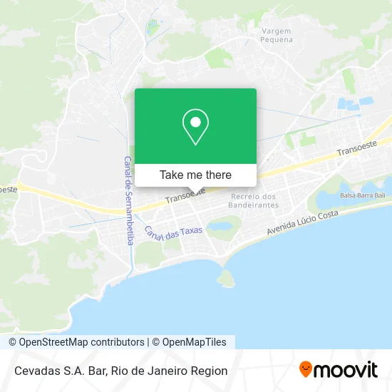 Cevadas S.A. Bar map