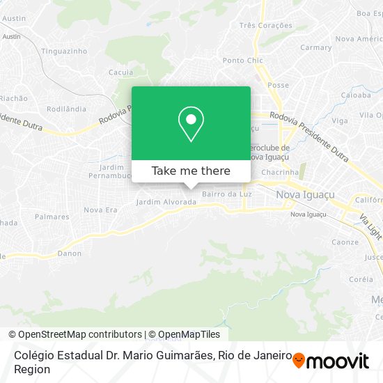 Mapa Colégio Estadual Dr. Mario Guimarães