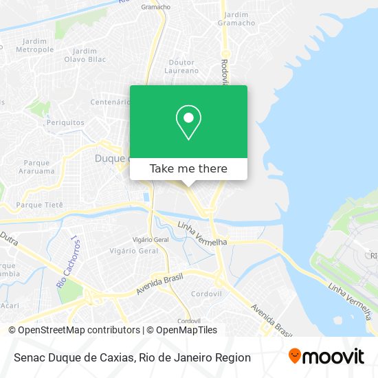 Senac Duque de Caxias map