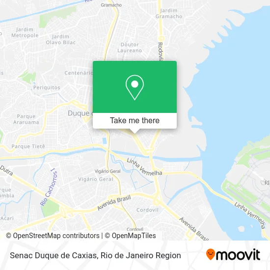 Senac Duque de Caxias map