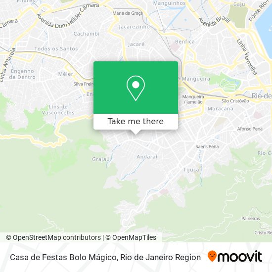 Mapa Casa de Festas Bolo Mágico