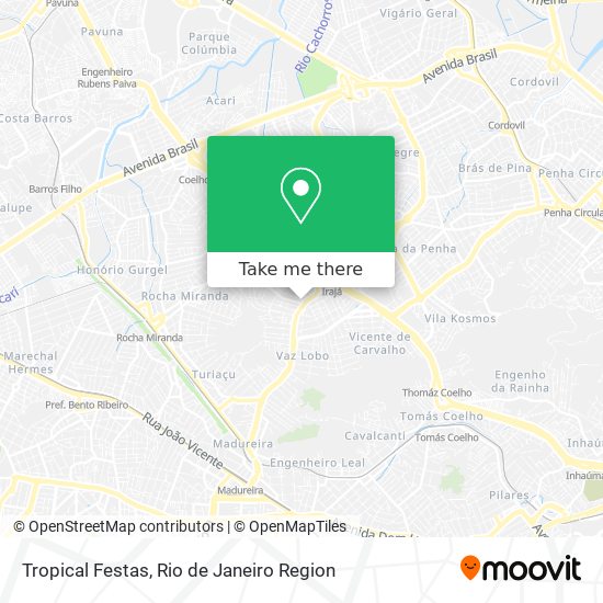 Tropical Festas map