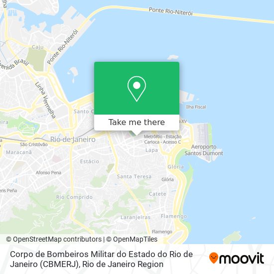 Mapa Corpo de Bombeiros Militar do Estado do Rio de Janeiro (CBMERJ)