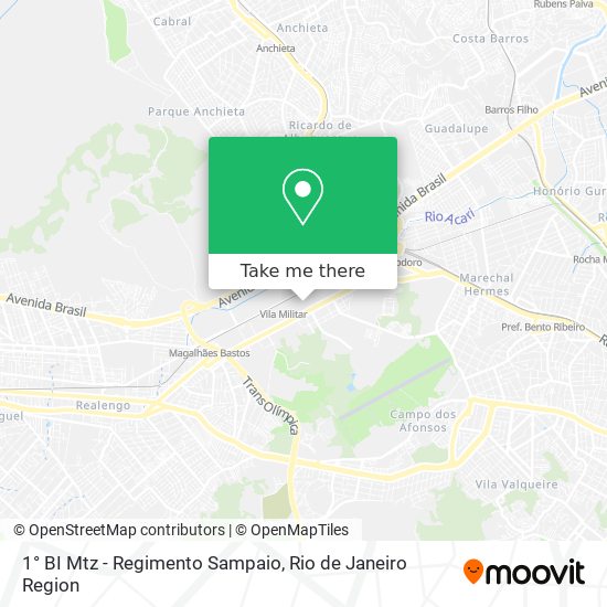 Mapa 1° BI Mtz - Regimento Sampaio