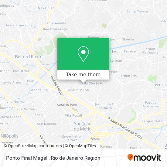 Ponto Final Mageli map