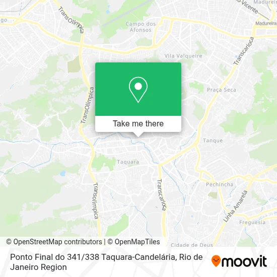 Ponto Final do 341 / 338 Taquara-Candelária map