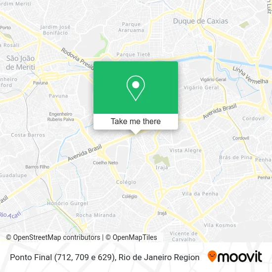 Ponto Final (712, 709 e 629) map