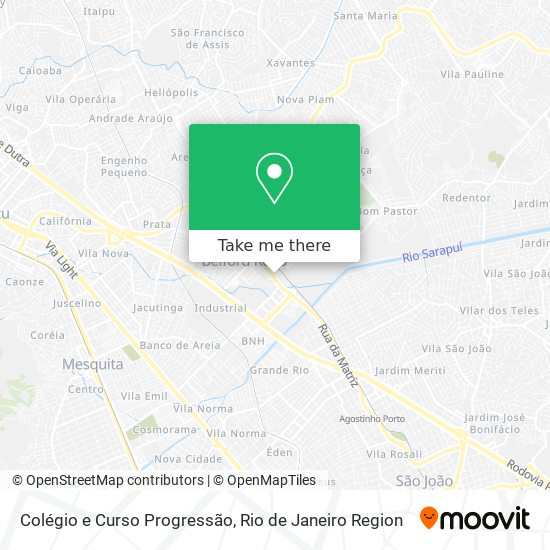 Mapa Colégio e Curso Progressão