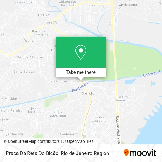 Praça Da Reta Do Bicão map