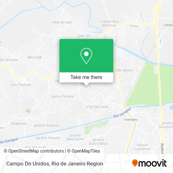 Campo Do Unidos map