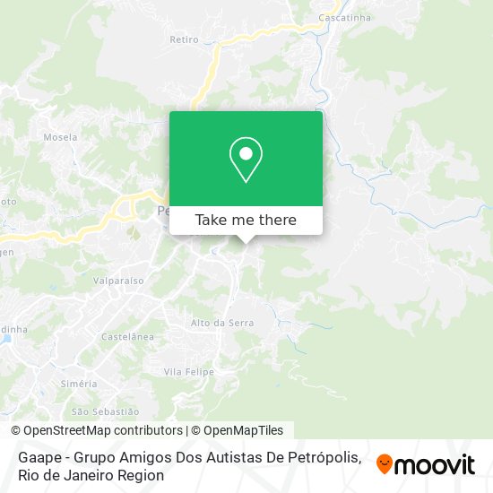Gaape - Grupo Amigos Dos Autistas De Petrópolis map