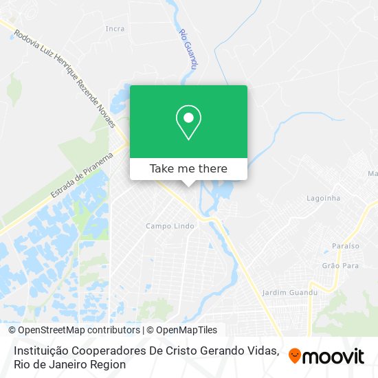 Instituição Cooperadores De Cristo Gerando Vidas map