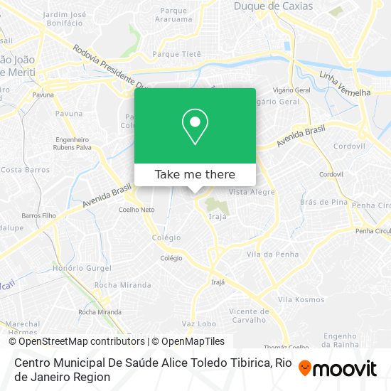 Mapa Centro Municipal De Saúde Alice Toledo Tibirica