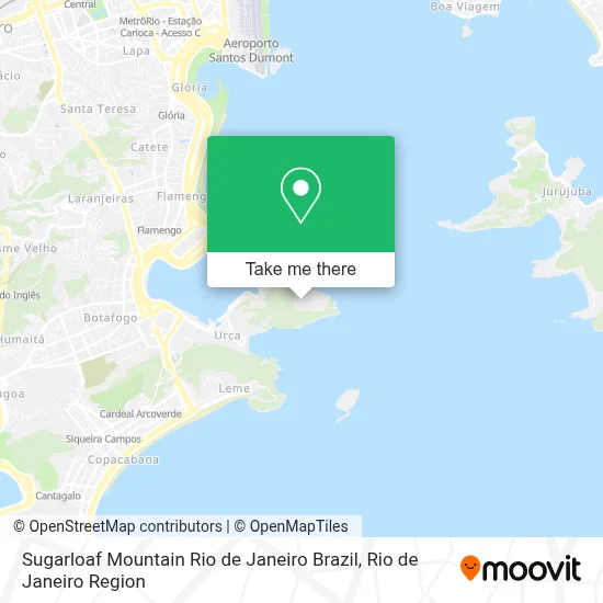 Sugarloaf Mountain Rio de Janeiro Brazil map