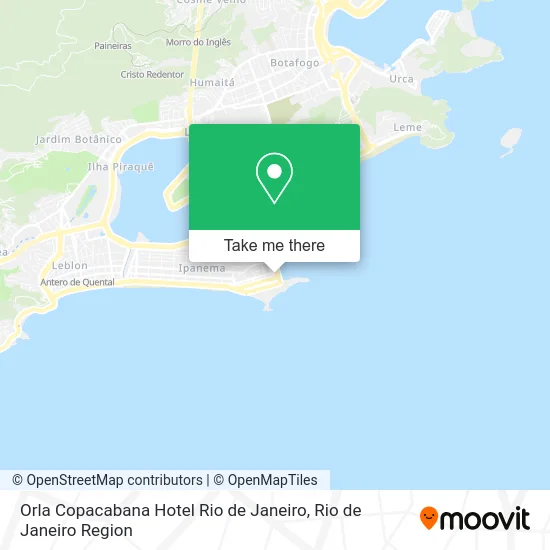 Orla Copacabana Hotel Rio de Janeiro map