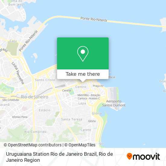 Uruguaiana Station Rio de Janeiro Brazil map