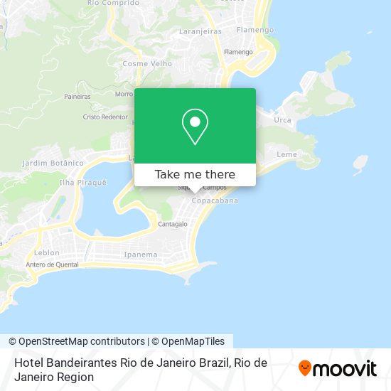 Mapa Hotel Bandeirantes Rio de Janeiro Brazil