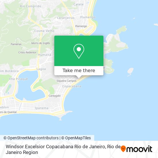 Windsor Excelsior Copacabana Rio de Janeiro map