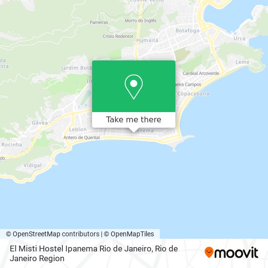 Mapa El Misti Hostel Ipanema Rio de Janeiro