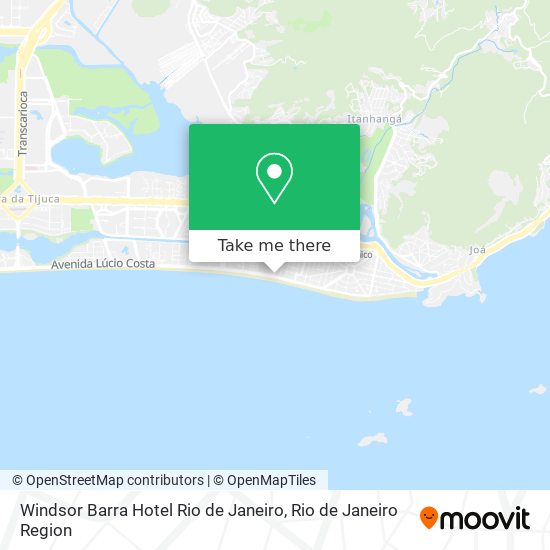 Mapa Windsor Barra Hotel Rio de Janeiro