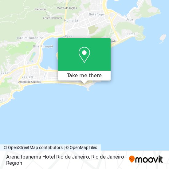 Arena Ipanema Hotel Rio de Janeiro map