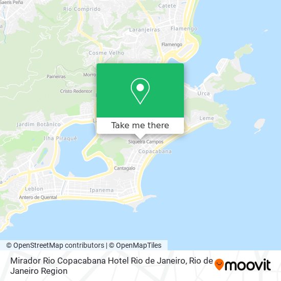 Mirador Rio Copacabana Hotel Rio de Janeiro map