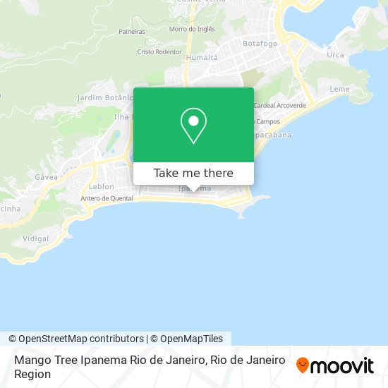 Mapa Mango Tree Ipanema Rio de Janeiro