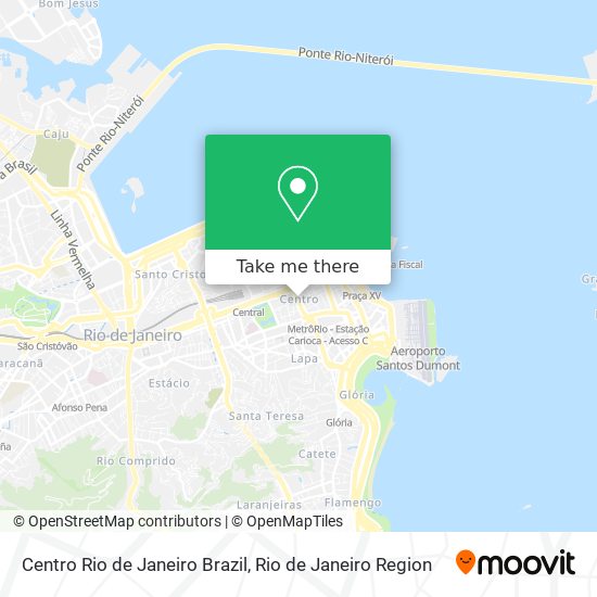 Centro Rio de Janeiro Brazil map