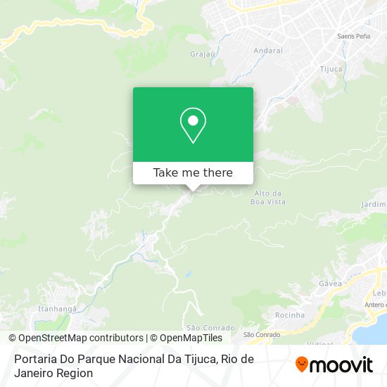 Mapa Portaria Do Parque Nacional Da Tijuca