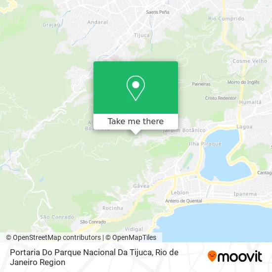 Portaria Do Parque Nacional Da Tijuca map