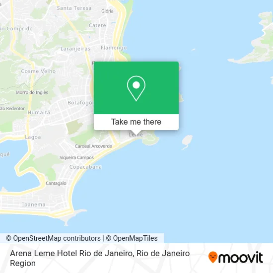 Arena Leme Hotel Rio de Janeiro map